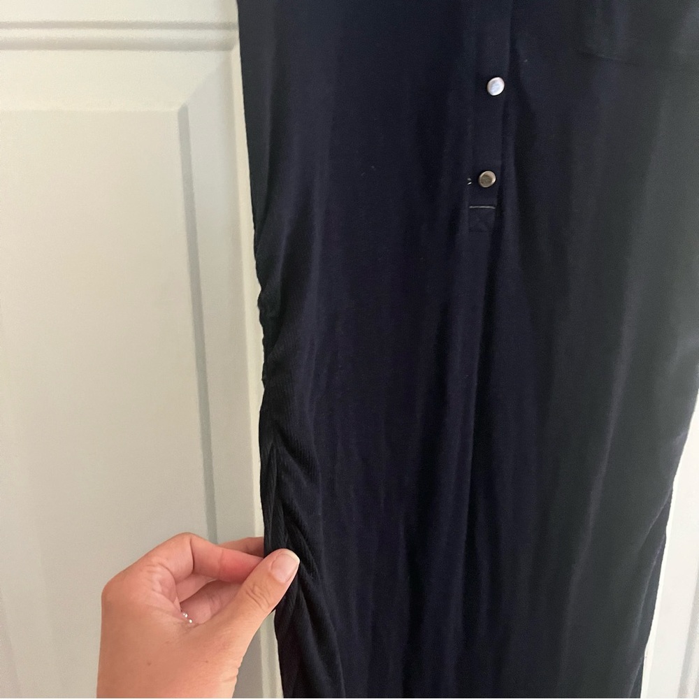 Athleta Navy Ribbed Sleeveless Maxi Dress - Picture 5 of 6
